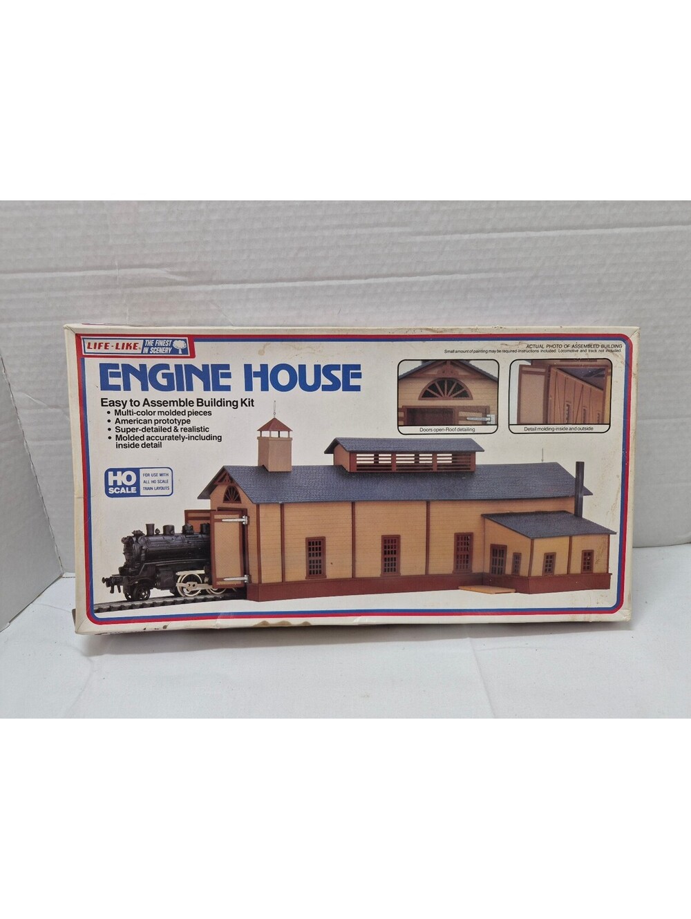 Life-Like HO Scale Engine House Easy to Assemble Building Kit Model Railroad J86